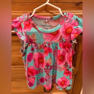 Posh Peanut Pink and Red Floral Dress